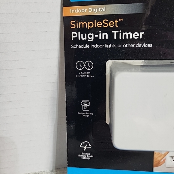 My Smart Touch Simple SetSet Plug In Digital Timer 2 Settings Indoor - Picture 3 of 6